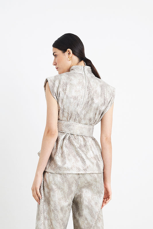 Blouse w/ Snake Belt