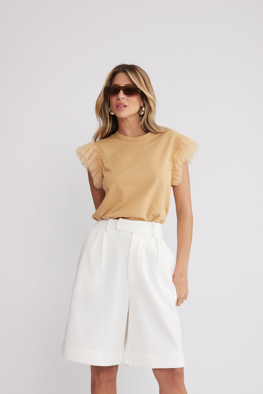 BLUSA MANGA COM TULE KRONNE