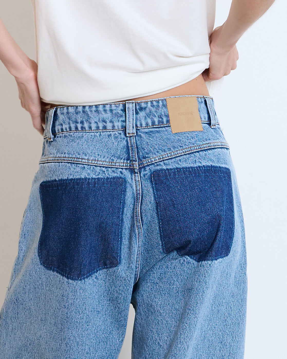 CALÇA JEANS WIDE LEG SLIM KRONNE