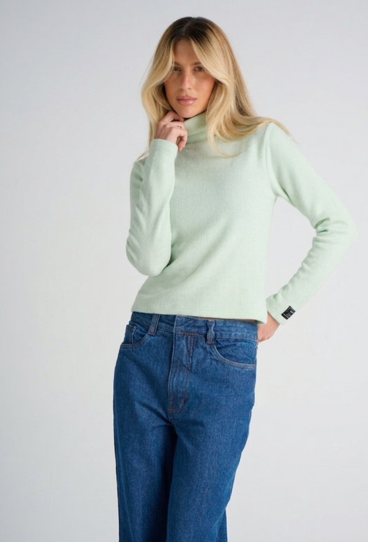 BLUSA MANGA LONGA COM GOLA ALTA KRONNE