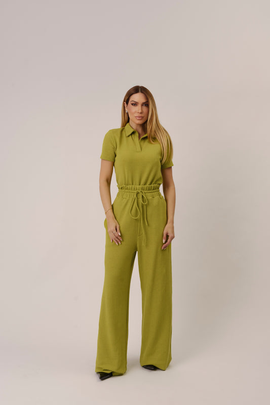 CONJUNTO BLUSA GOLA POLO KRONNE E CALÇA