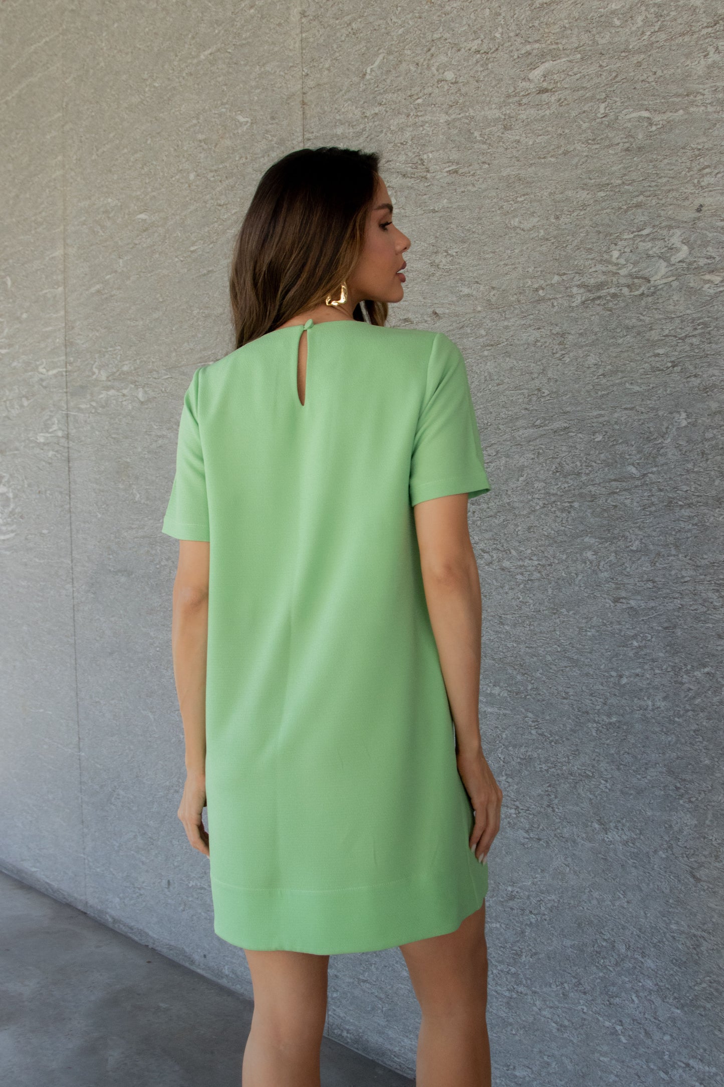 Wave detail dress