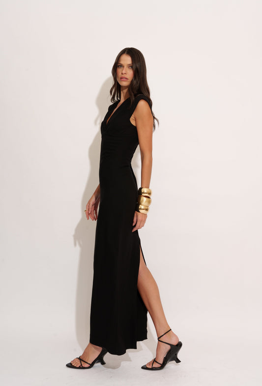 VESTIDO RECORTES CREPE KRONNE