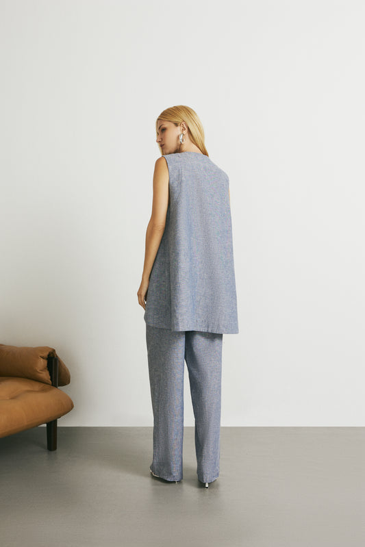 Calça reta com bolso - Kronne