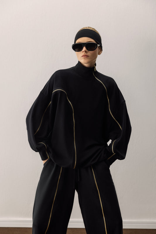 BLUSA MOLETOM KRONNE DETALHE ZÍPER