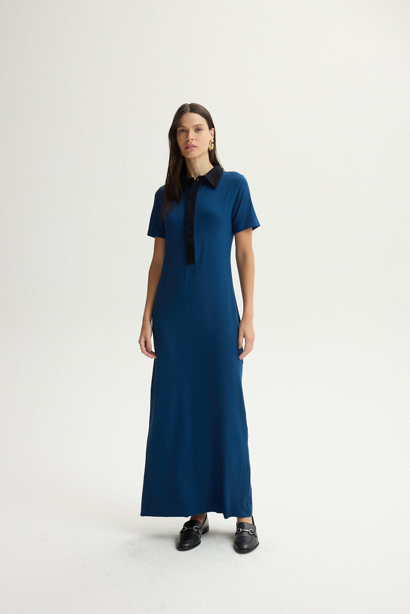 VESTIDO LONGUETE GOLA POLO KRONNE