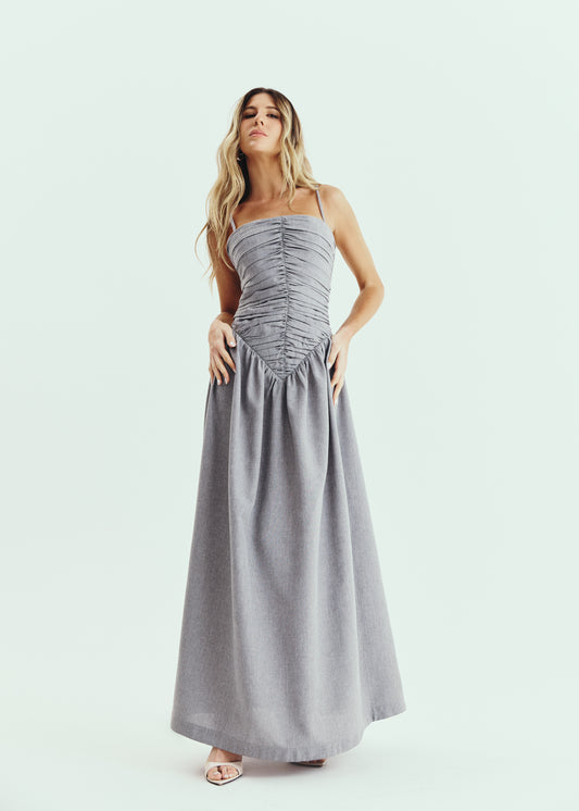 VESTIDO RECORTE DRAPEADO KRONNE