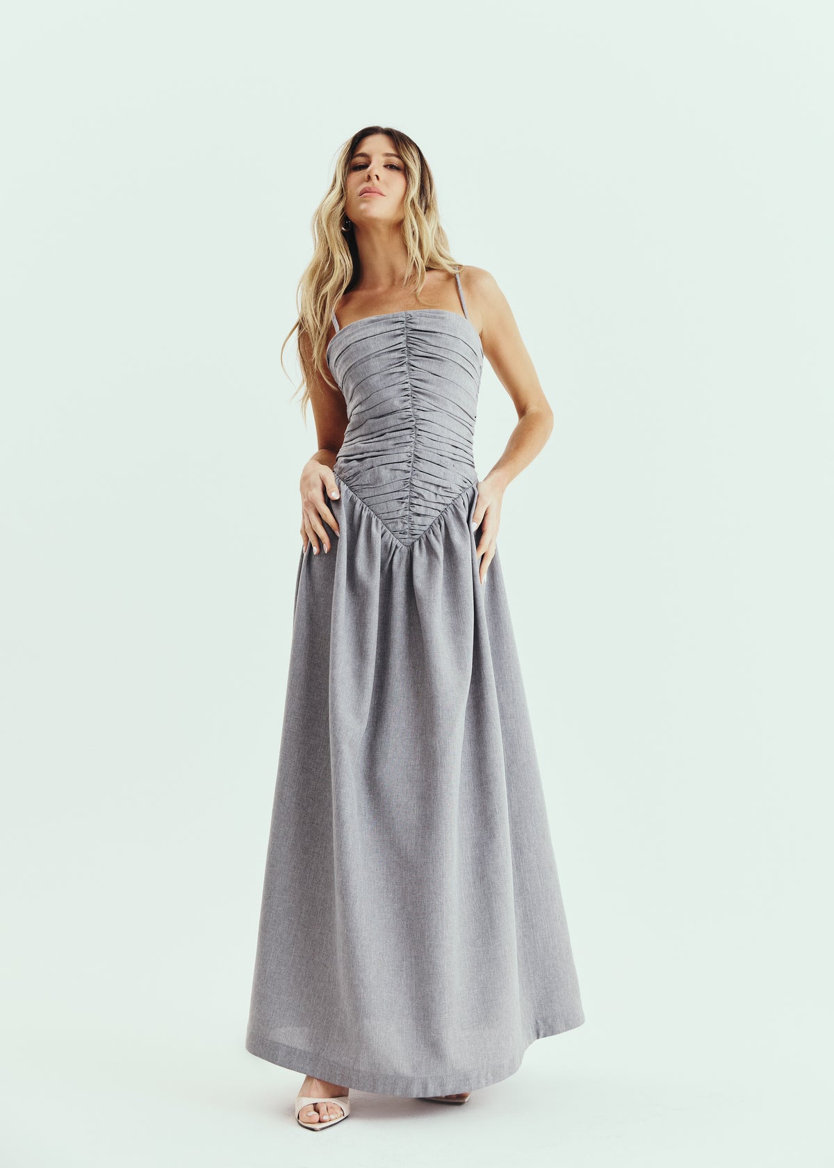 VESTIDO RECORTE DRAPEADO KRONNE