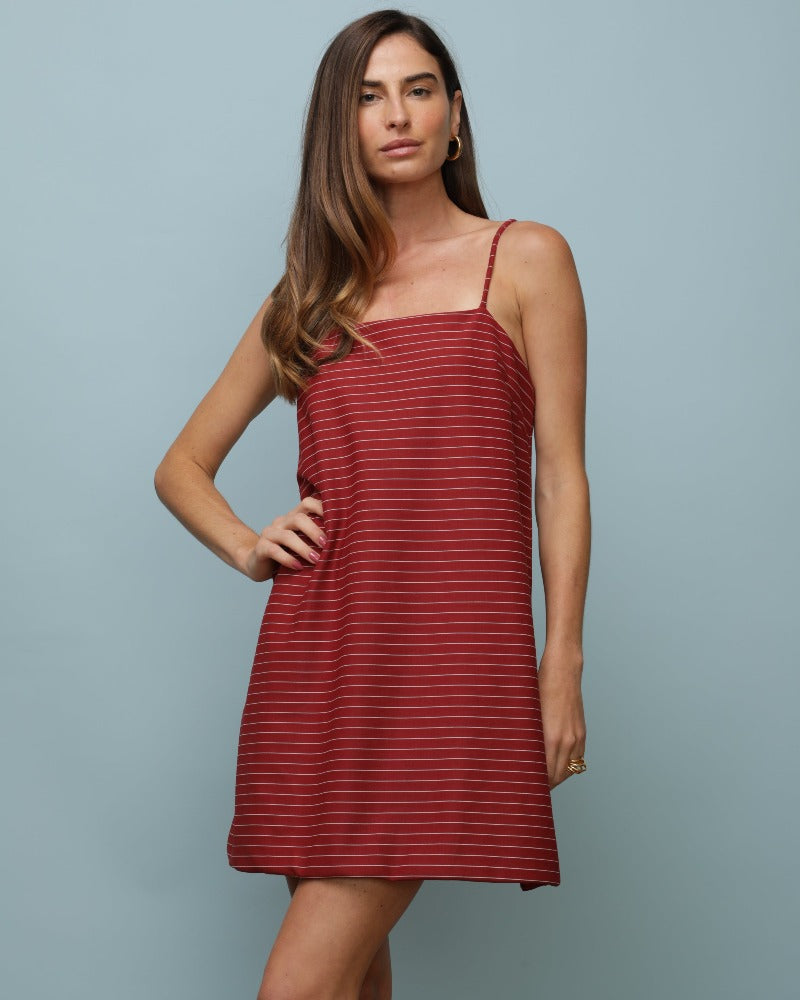Vestido Curto Listrado - Kronne
