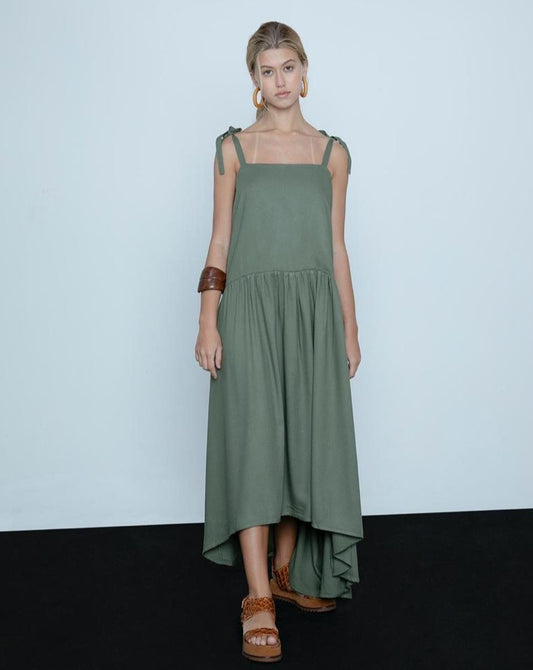 Vestido com Alça Amarrada - Kronne
