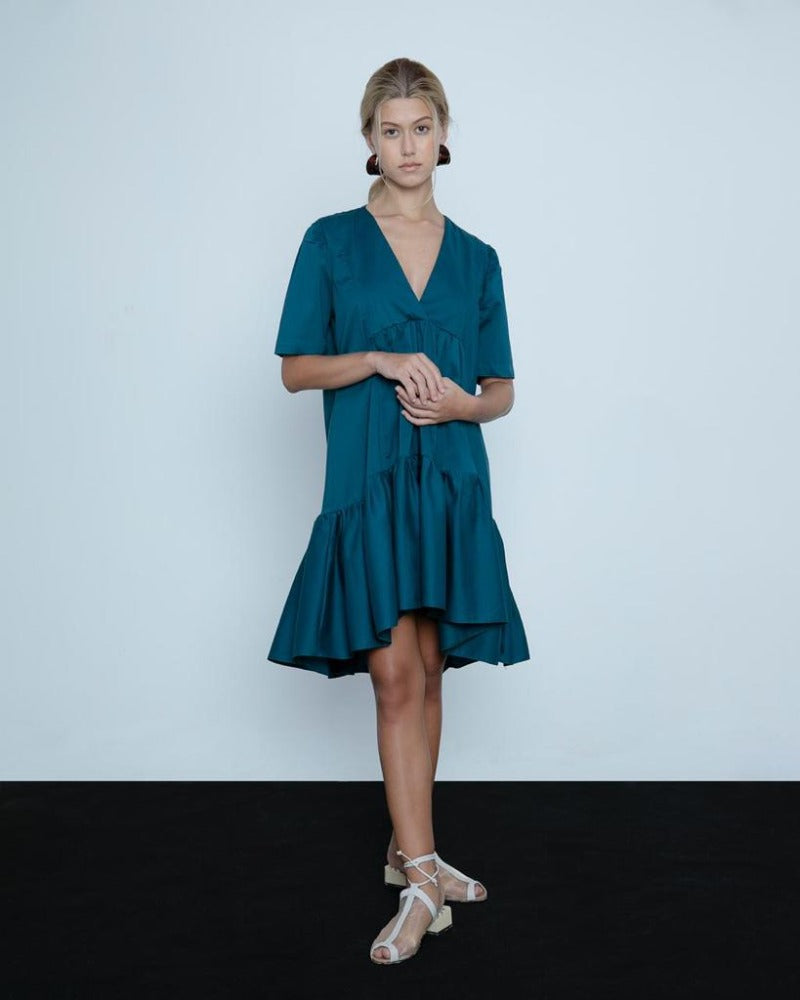 Short dress with cutouts