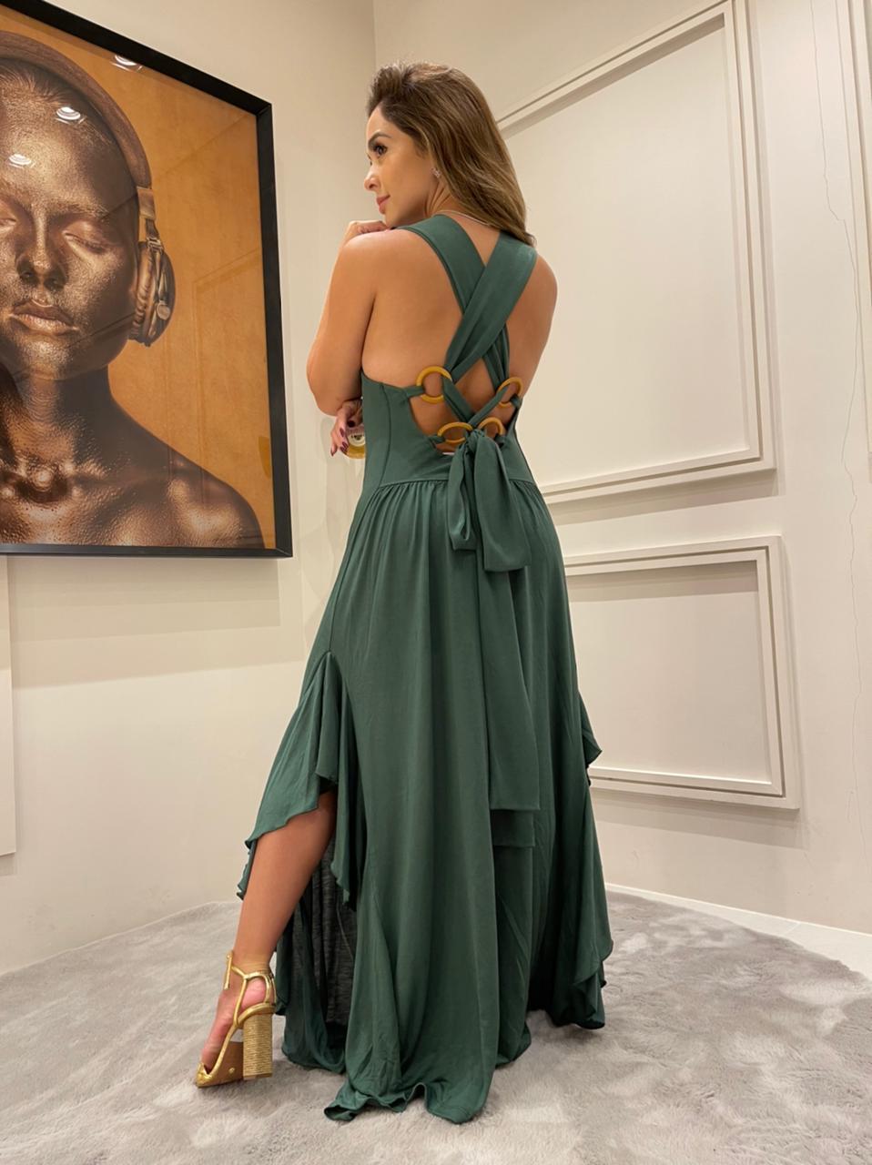 Vestido Longo com Argola - Kronne