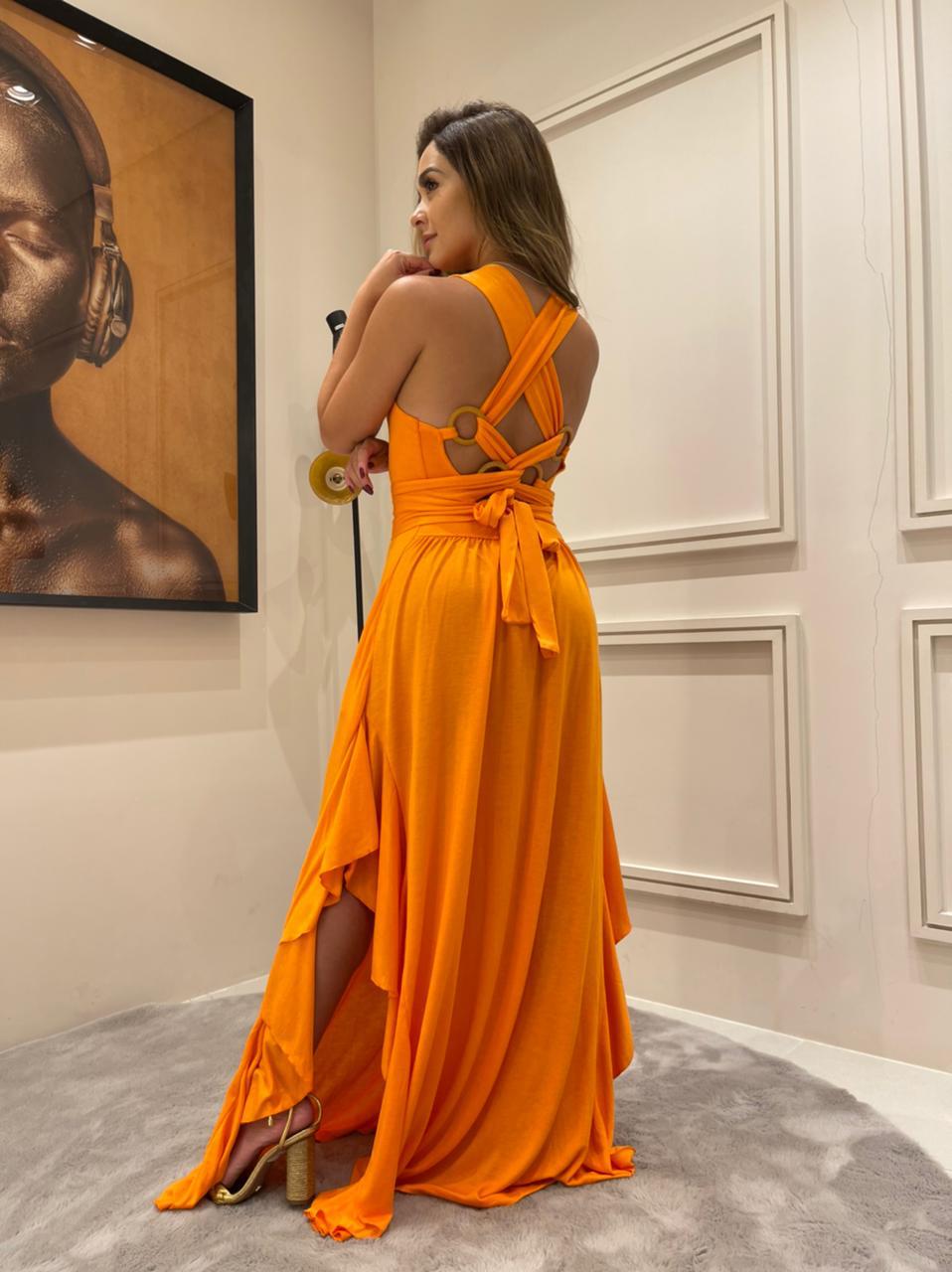 Vestido Longo com Argola - Kronne