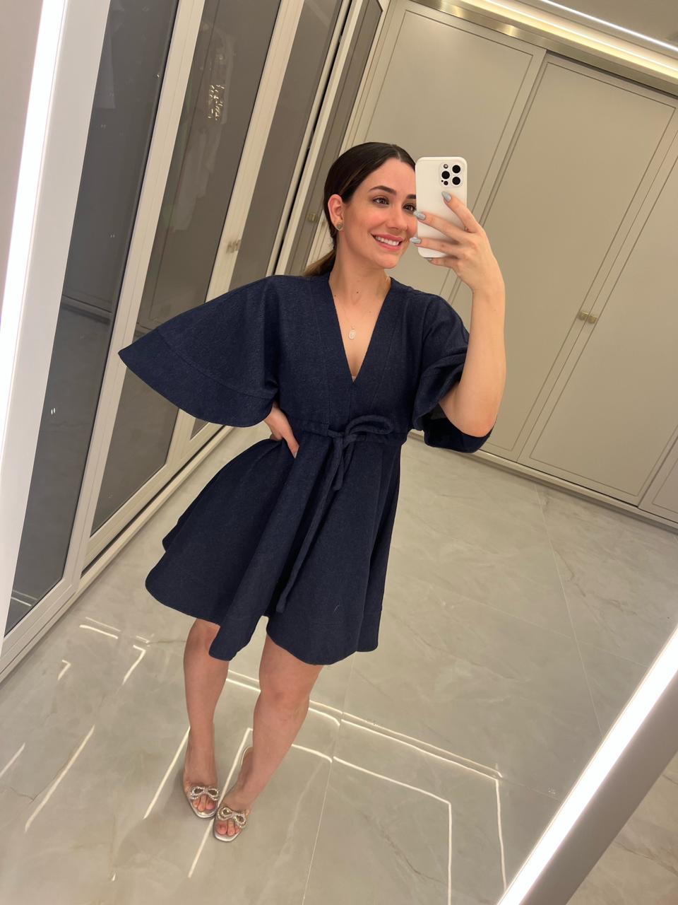 Vestido Decote V - Kronne