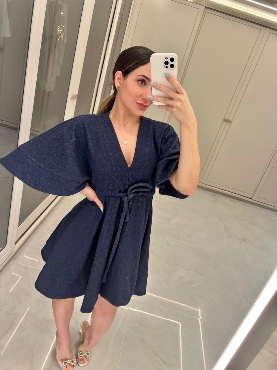 Vestido Decote V - Kronne