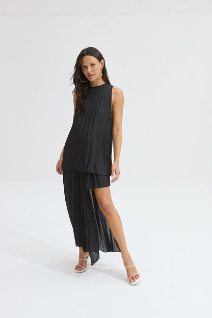 SAIA PLISSADA ASSIMÉTRICA KRONNE