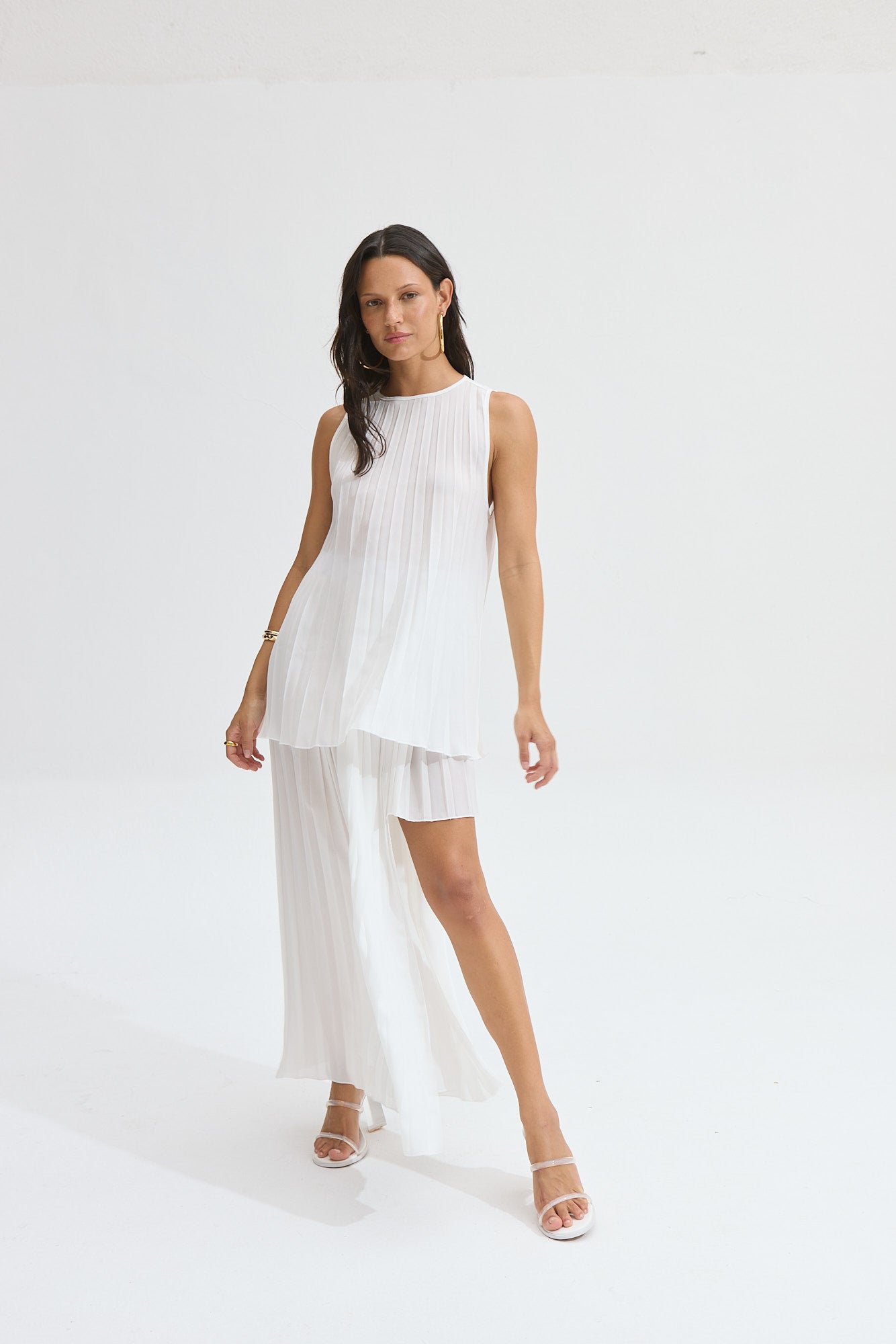 SAIA PLISSADA ASSIMÉTRICA KRONNE