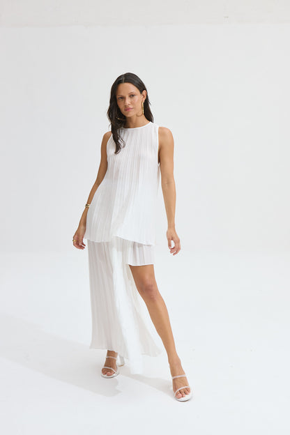 SAIA PLISSADA ASSIMÉTRICA KRONNE