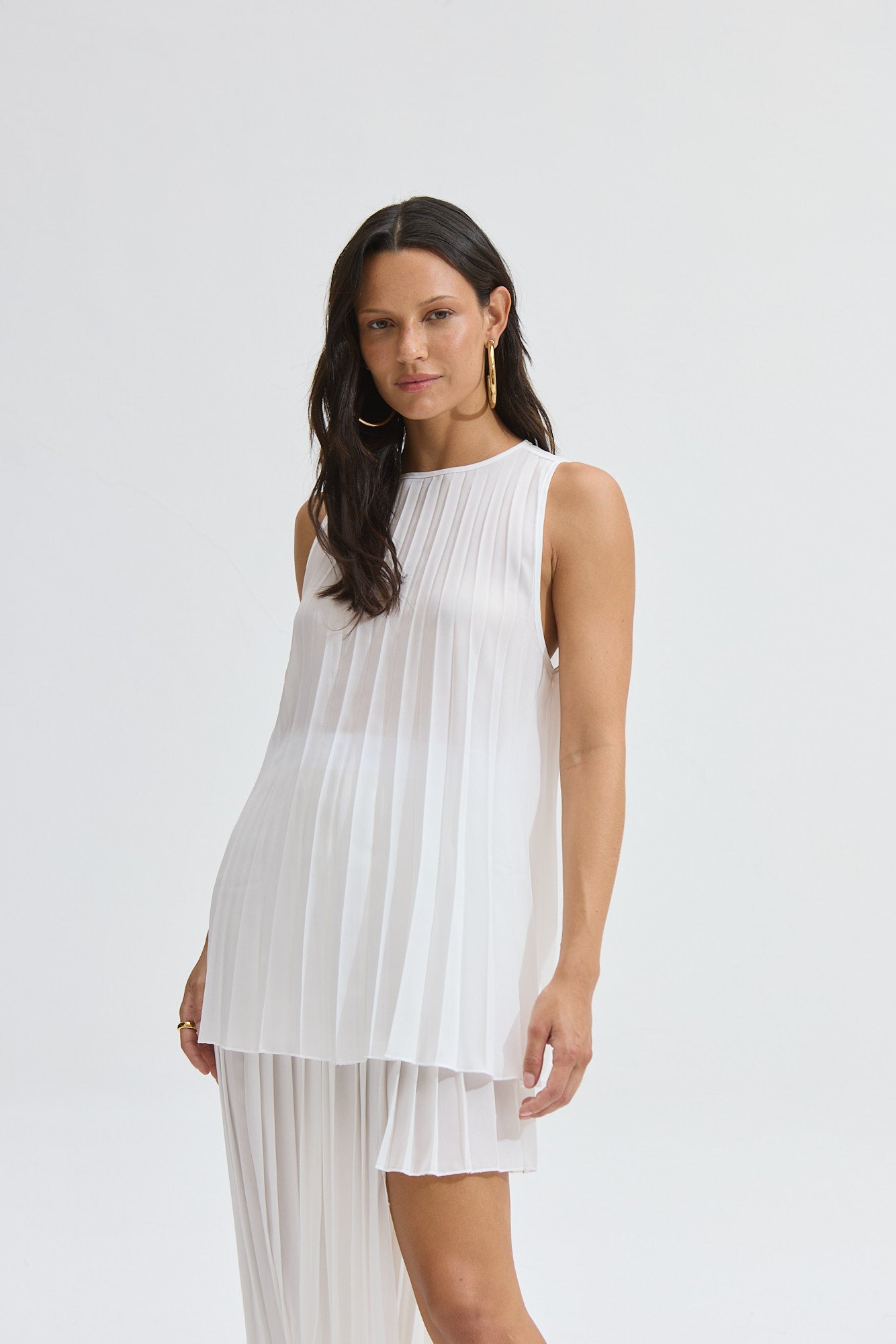 SAIA PLISSADA ASSIMÉTRICA KRONNE