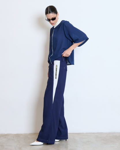 CALÇA ALFAIATARIA COM RECORTE LATERAL