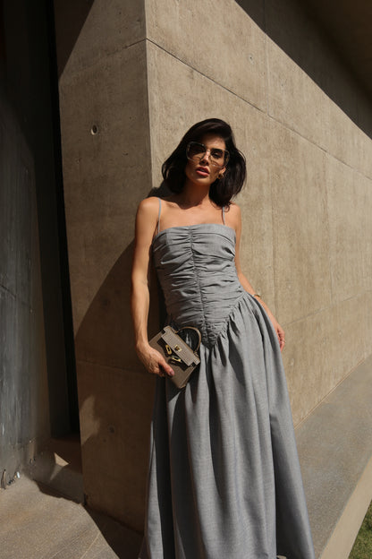 VESTIDO RECORTE DRAPEADO KRONNE