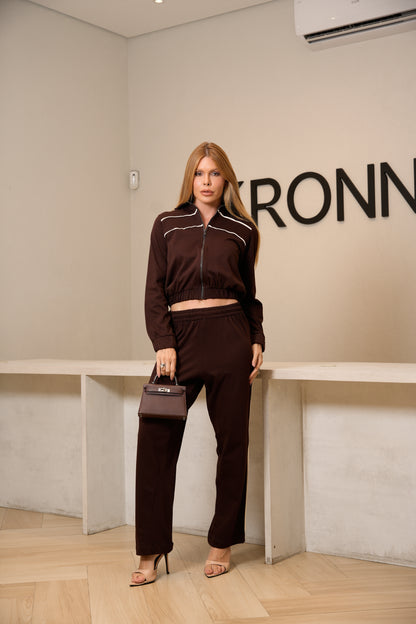 CONJUNTO CASACO E CALÇA COM VIÉS KRONNE