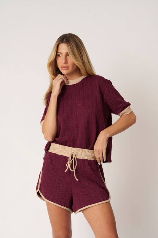 CONJUNTO BLUSA E SHORT TRICOT KRONNE