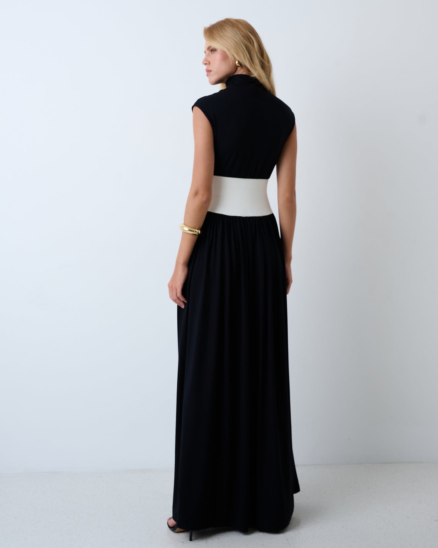 VESTIDO LONGO BICOLOR KRONNE
