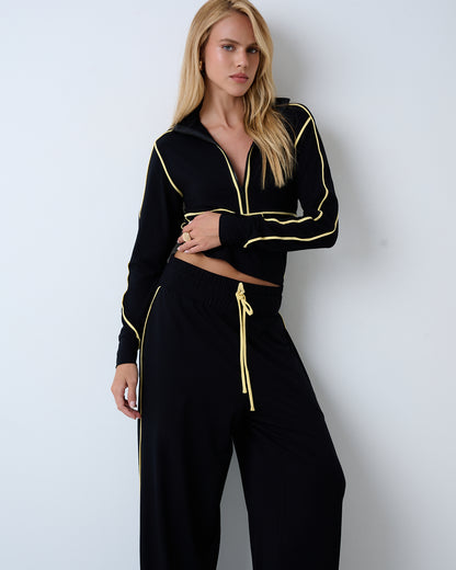 CONJUNTO BLUSA GOLA V E CALÇA KRONNE