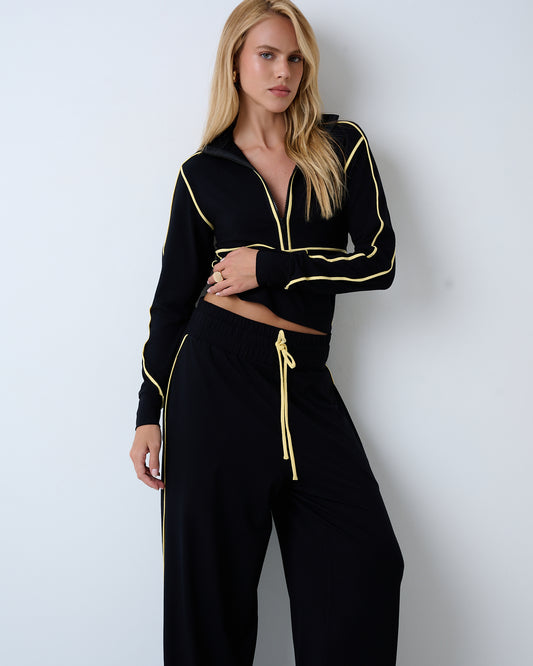 CONJUNTO BLUSA GOLA V E CALÇA KRONNE