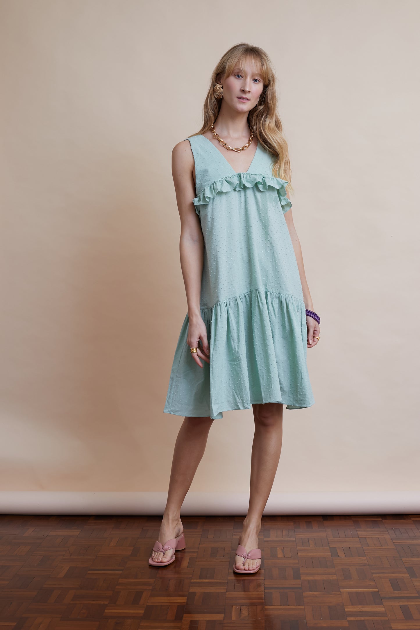 dress with frill