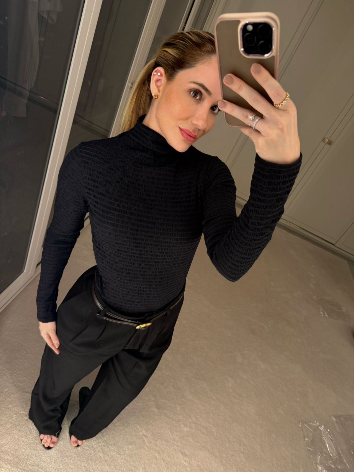 BLUSA MANGA LONGA COM TEXTURA KRONNE