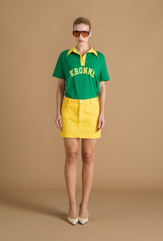 Polo Collar Blouse w/ Rug