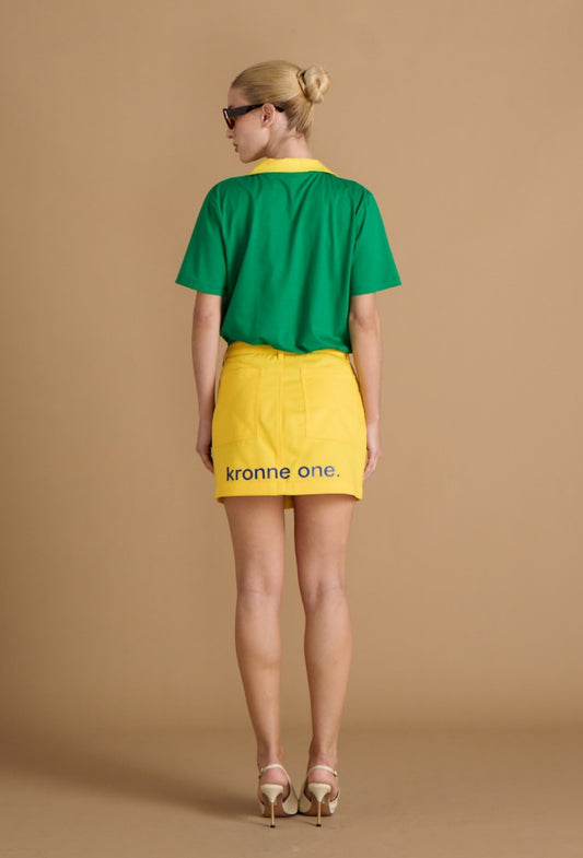 Polo Collar Blouse w/ Rug