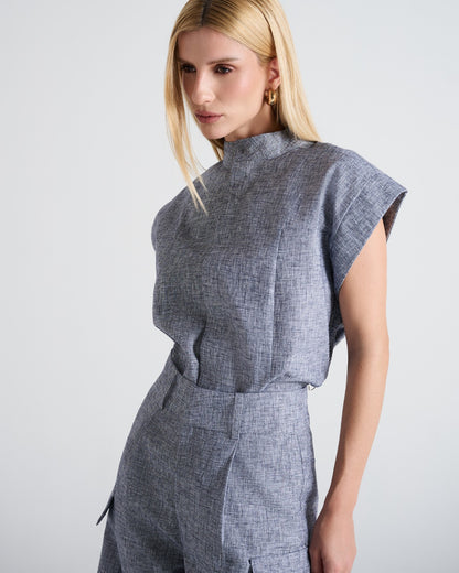 BLUSA COM CAVAS AMPLA KRONNE