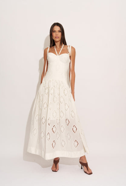 VESTIDO LONGO RECORTES