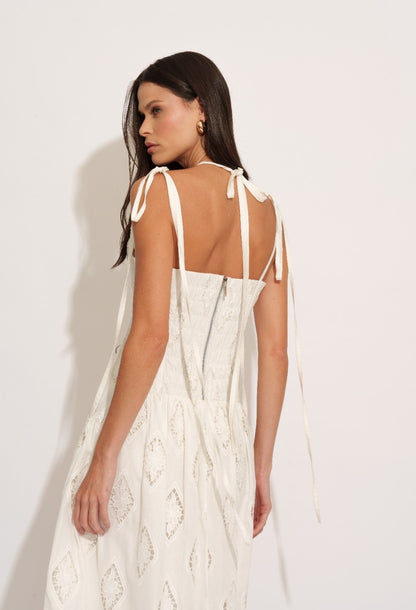 VESTIDO LONGO RECORTES