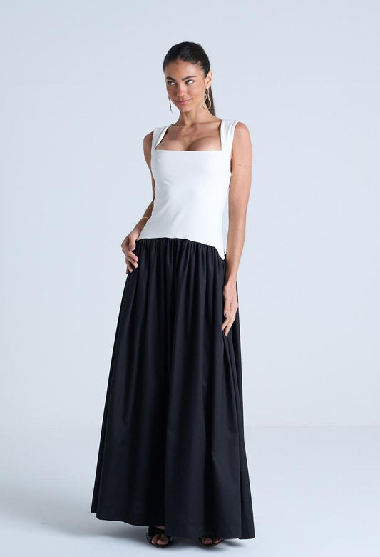 VESTIDO SAIA GODE ALÇA LARGA