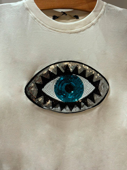 MAX T-SHIRT COM LANTEJOULA KRONNE