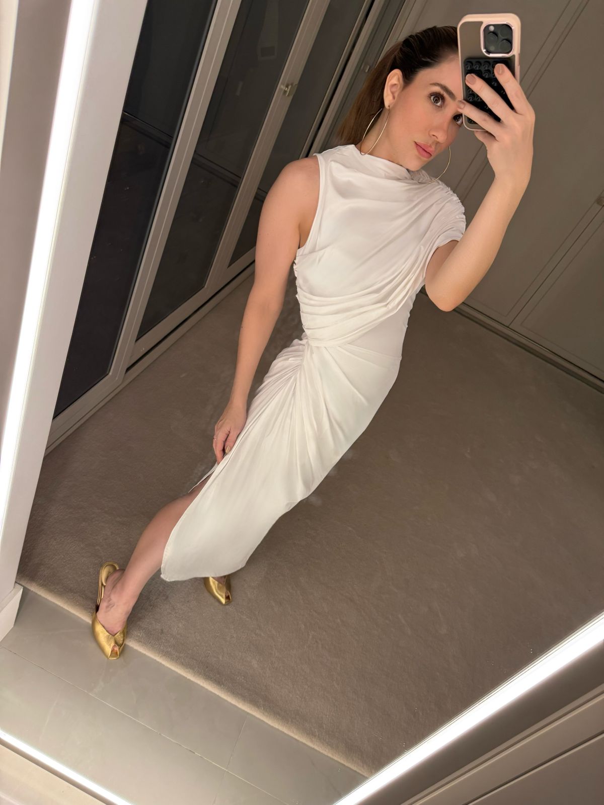 VESTIDO LONGO COM DRAPEADO KRONNE