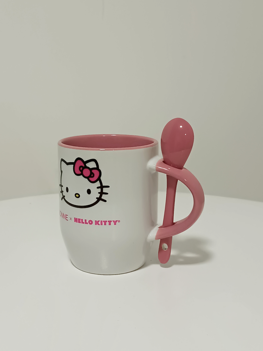 Caneca KRONNE + HELLO KITTY c/ colher